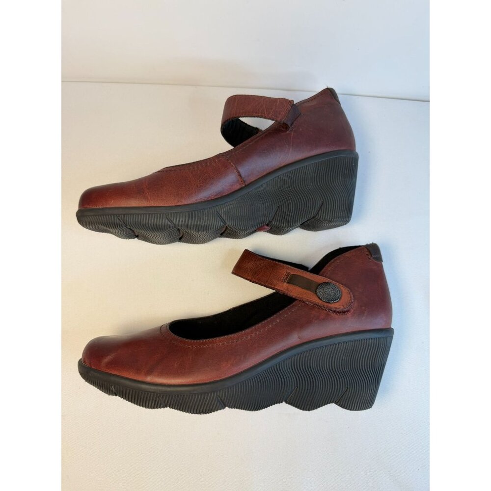 Cobb Hill Revhalo Women's Mary Jane Wedge Heel Size 9M Burgundy Cushion Shoes - Picture 7 of 12